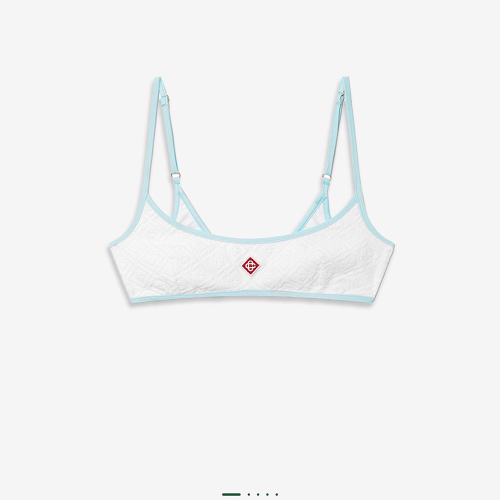 Jacquard Monogram Bikini Top